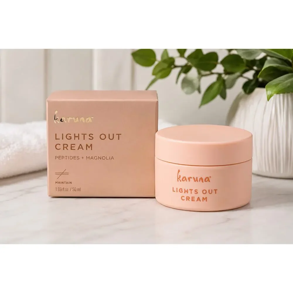 KARUNA LIGHTS OUT CREAM PEPTIDES + MAGNOLIA 1.69 OZ Hyaluronic Acid NIB